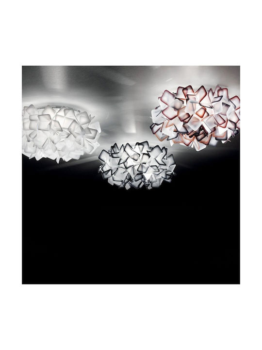 Slamp Clizia Medium Fume Ceiling Mount Light Transparent with Socket E27
