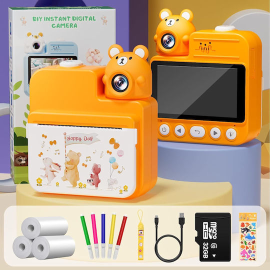 Kids Camera 14MP with Thermal Printing Orange