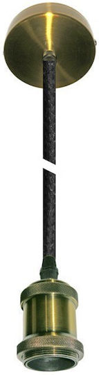 Adeleq Pendant Light Black with Socket E27