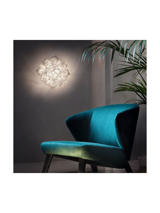 Slamp Veli Mini Couture Πλαφονιέρα Οροφής Ασημί με Ντουί E14