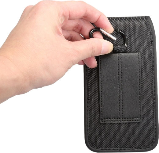 Multifunctional Waist Bag Nylon Oxford Fabric Vertical Card Slot Smartphone 6.3 Inches Or Smaller Black