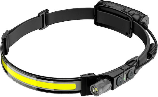 AWTools Επαναφορτιζόμενος Φακός Κεφαλής LED IP54 με Μέγιστη Φωτεινότητα 200lm