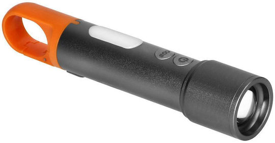 LED фенер SMD + COB Virone LT-18 10W + 2W 350 лм Zoom 1200 mAh батерия USB-C цветни капачки