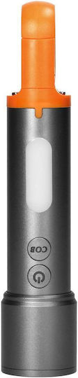 LED фенер SMD + COB Virone LT-18 10W + 2W 350 лм Zoom 1200 mAh батерия USB-C цветни капачки