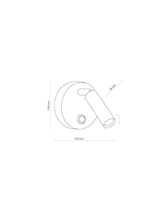 TK Lighting Enzo Single Spot with Socket G9 in White Color