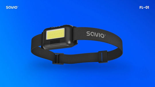 Savio Headlamp LED with Maximum Brightness 140lm Black