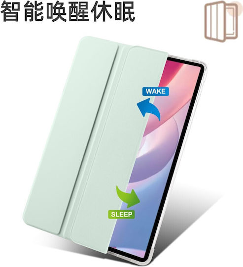 Smart 3-fold Θήκη Διάφανη Πλάτη Tpu Xiaomi Redmi Pad Pro 12.1 Inch Light Green Oem