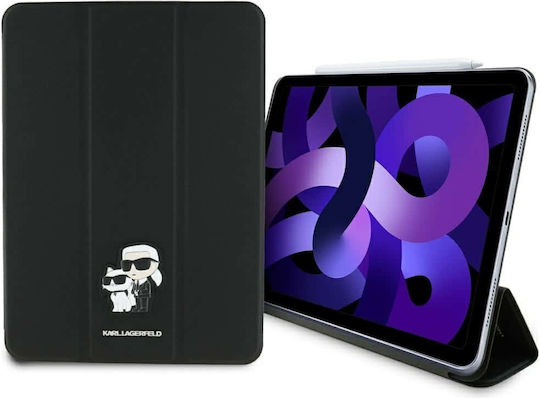 Karl Lagerfeld Saffiano Magnetic Karl & Choupette Flip Cover Black for iPad Air 11" 2024