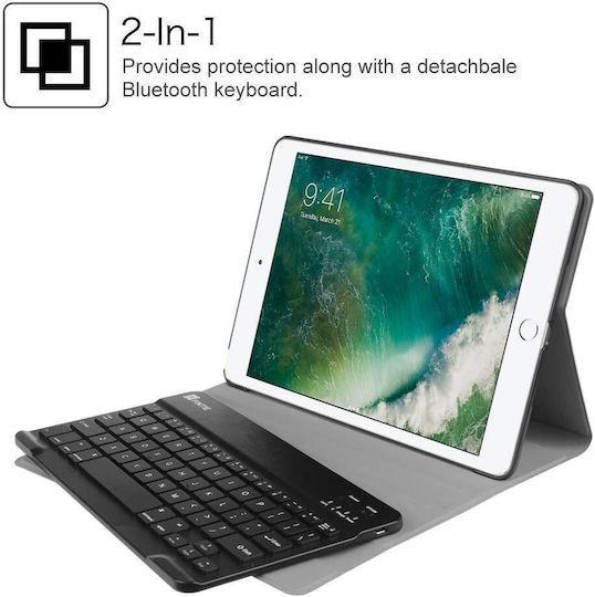 Flip Cover with Keyboard in English US Black (iPad 2017/2018 9.7" / iPad Air 2013 9.7" / iPad Air 2 / iPad Pro 9.7")
