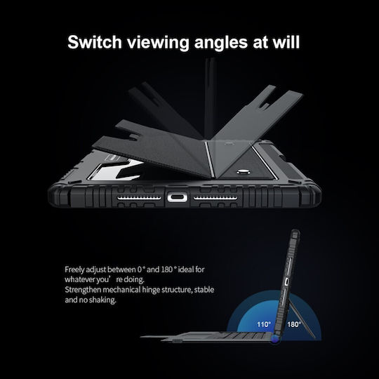 Nillkin Bumper Combo Flip Cover με Πληκτρολόγιο Μαύρη (iPad 2019/2020/2021 10.2'')
