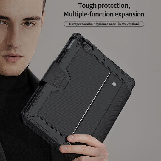 Nillkin Bumper Combo Flip Cover με Πληκτρολόγιο Μαύρη (iPad 2019/2020/2021 10.2'')
