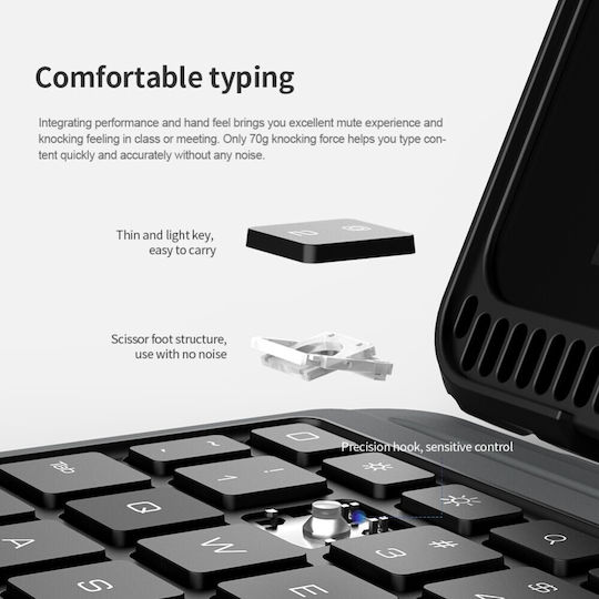 Nillkin Bumper Combo Flip Cover με Πληκτρολόγιο Μαύρη (iPad 2019/2020/2021 10.2'')
