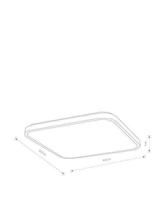 Nowodvorski Τετράγωνο LED Panel 64W με Θερμό Λευκό Φως 3000K