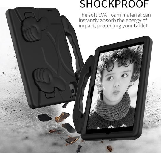 Kidsafe Удароустойчива Задна Корица с Поставка за Пръсти Издръжлива за Деца Червена (Galaxy Tab A8)