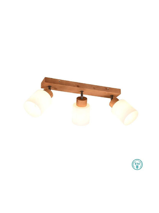 Trio Lighting Assam Double Spot with Socket E14 in Brown Color