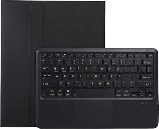 Flip Cover mit Tastatur in Englisch US Schwarz für Galaxy Tab S9+