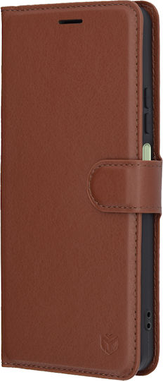 Techsuit Folio Brieftasche Leder / Silikon Braun (Oppo A5 Pro)