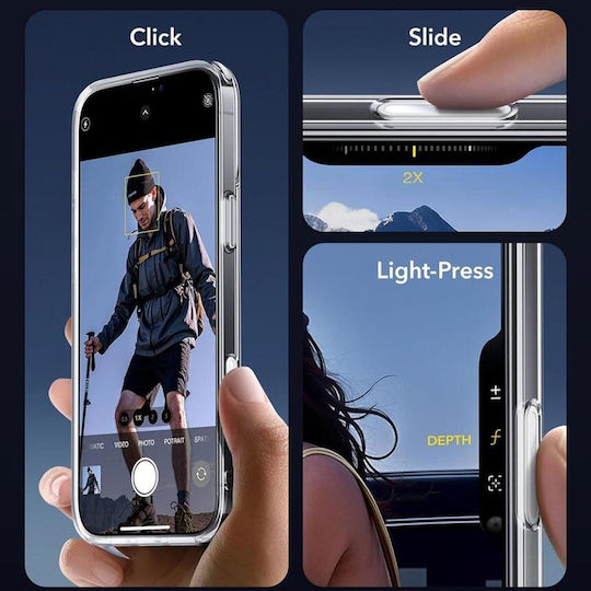 ESR Classic Hybrid Halolock Umschlag Rückseite Transparent (iPhone 17 Pro / iPhone 16 Pro)