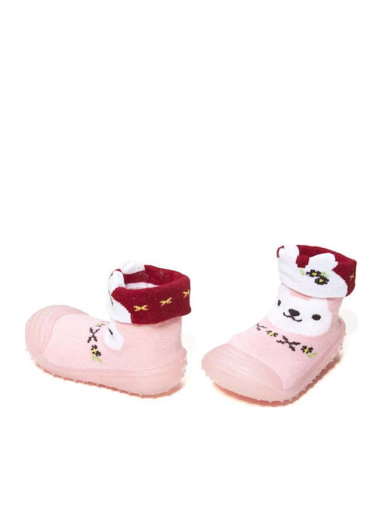 U-Grow Kindersocken Rutschfest Rosa