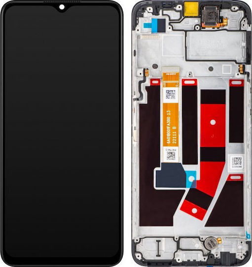 Oppo Екран със Сензорен Механизъм за Oppo A77 4G, A57s, OnePlus Nord N20 SE (Черен)