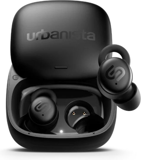 Urbanista Porto In-ear Bluetooth Handsfree Ακουστικά με Αντοχή στον Ιδρώτα και Θήκη Φόρτισης Μαύρα