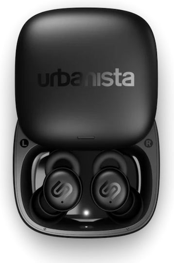 Urbanista Porto In-ear Bluetooth Handsfree Ακουστικά με Αντοχή στον Ιδρώτα και Θήκη Φόρτισης Μαύρα