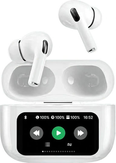Wiwu T22 In-ear Bluetooth Handsfree Ακουστικά με Θήκη Φόρτισης Λευκά