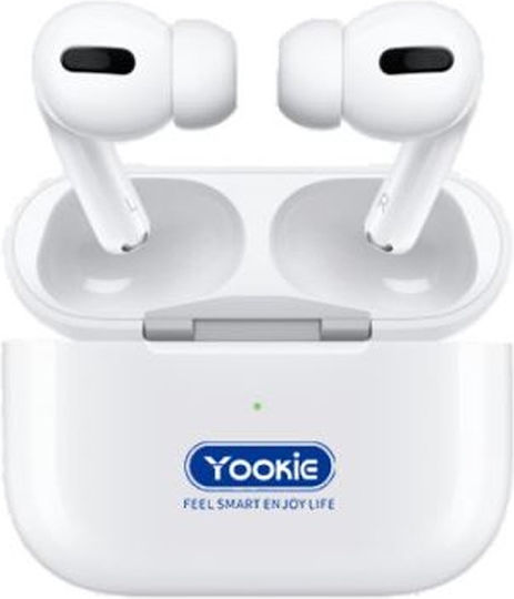 Yookie YKS17 In-Ear Bluetooth-Freisprecheinrichtung Kopfhörer mit Ladeetui Weiß
