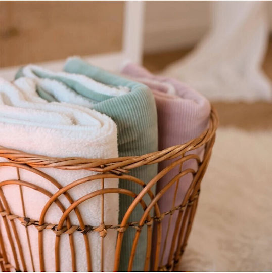 Trois Kilos Sept Pătură Pătuț Catifea Verde 100x140cm