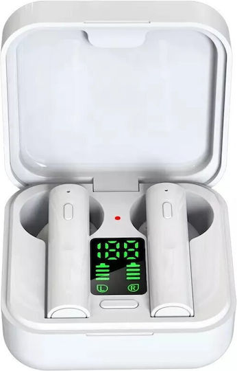 Denver TWS-62 Earbud Bluetooth Handsfree Ακουστικά με Θήκη Φόρτισης Λευκά