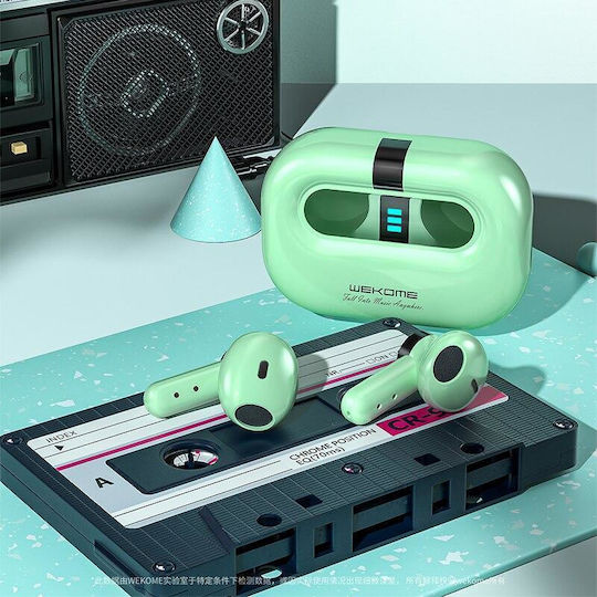 WK Va06 Earbud Bluetooth хендсфри Слушалки с Кутийка за Зареждане Бял