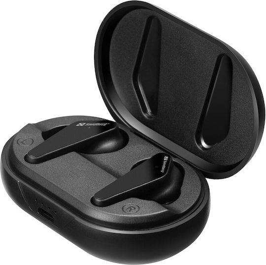 Sandberg Touch Pro In-ear Bluetooth Handsfree Ακουστικά με Θήκη Φόρτισης Μαύρα