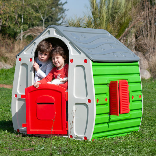 Chipolino Plastic Kids Playhouse Green Magical House 102x90x109cm