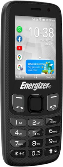 Energizer E242S Dual SIM (0.512/4GB) Мобилен телефон с Бутони Черен