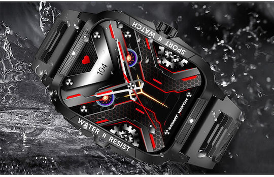 Colmi P76 Smartwatch με Παλμογράφο (Μαύρο - Large)