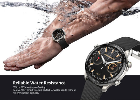 Riversong Motive 10 GT Smartwatch με Παλμογράφο (Μαύρο)