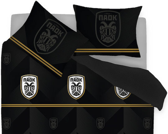 Vesta Home Σετ Μαξιλαροθήκες Μαύρο Paok40 50x70εκ.
