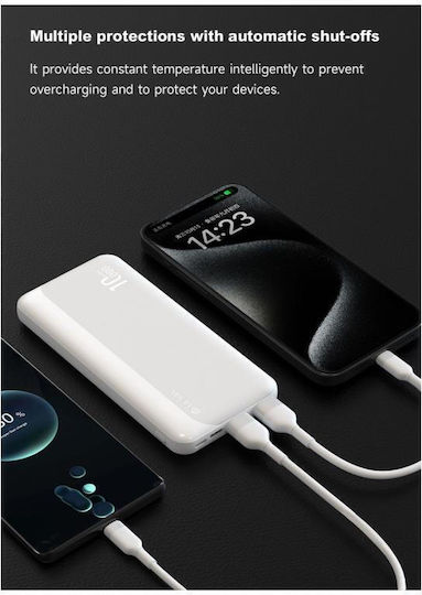 Devia EP187 Power Bank 10000mAh 10W με 2 Θύρες USB-A Μαύρο