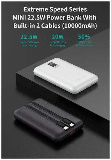 Devia EP202 Mini Power Bank 10000mAh 22.5W Gray