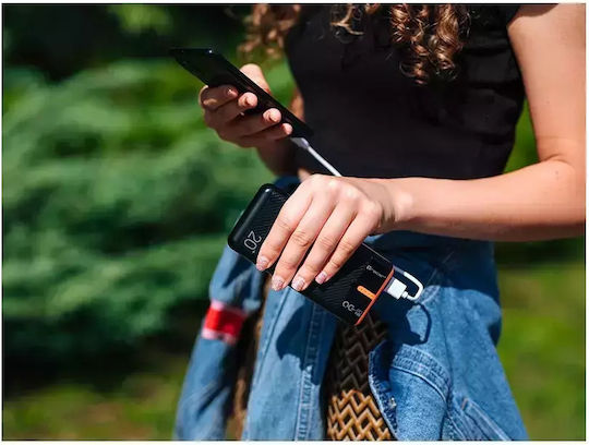 Tracer EnerGen Power Bank 20000mAh 22.5W με 2 Θύρες USB-A και Θύρα USB-C Power Delivery / Quick Charge 3.0 Black Orange
