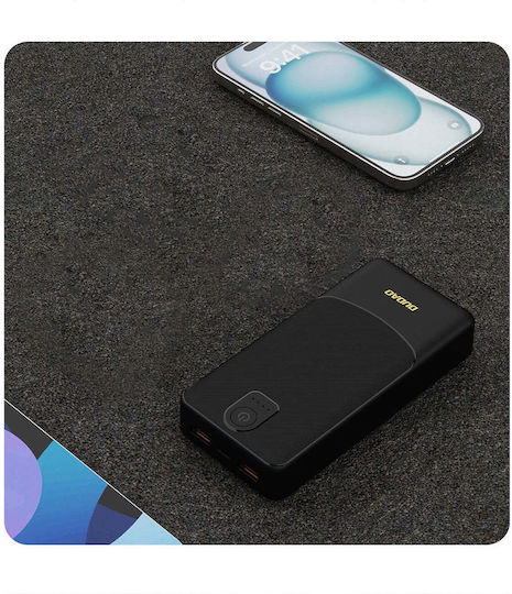 Dudao K10Pro Power Bank 20000mAh 10W с 2 USB-A порта Бял