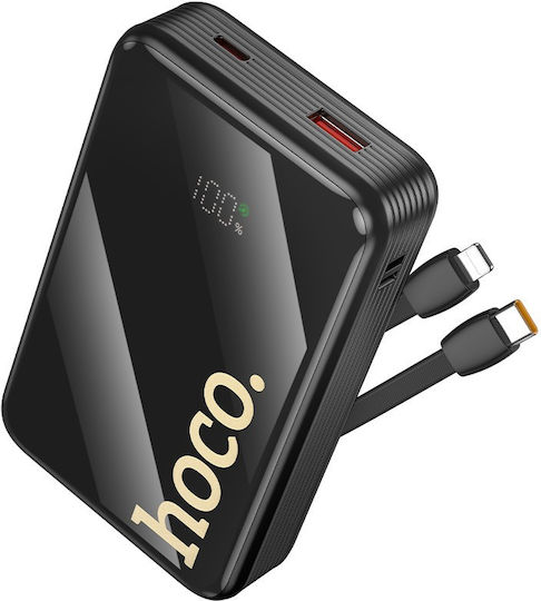 Hoco Q37A Graceful Baterie Externă 20000mAh 22.5W cu Port USB-A și Port USB-C Power Delivery Încărcare Rapidă Neagră