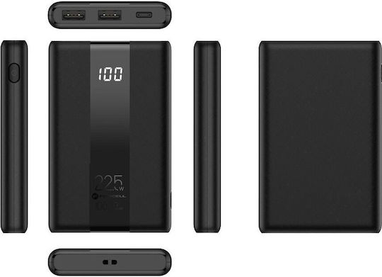 Forcell F-Energy P10k1 Power Bank 10000mAh 22.5W with 2 USB-A Ports and USB-C Port Power Delivery / Quick Charge 3.0 Black