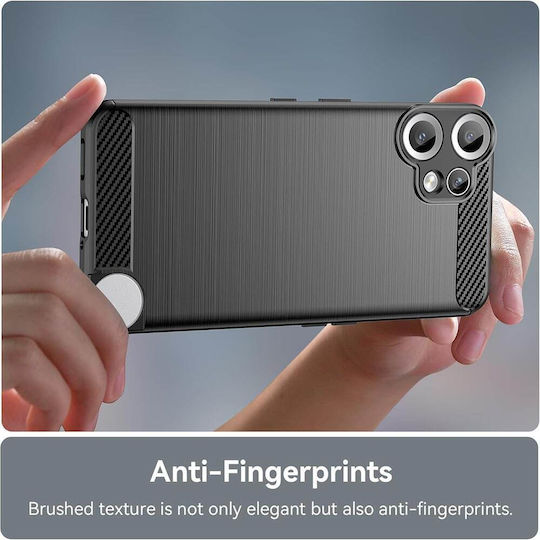 Techsuit Carbon Back Cover Silicon Negru (Nimic CMF Phone 2 Pro)