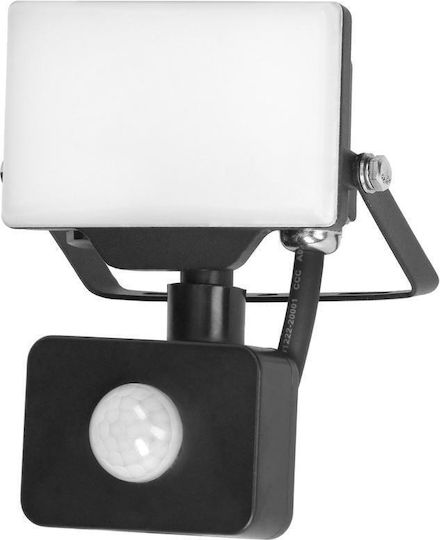 Led Projector Orno 10w Pir 800lm Ip44 4000k Aluminum + Polycarbonate White Black