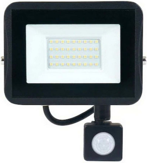 Horoz Electric Στεγανός Προβολέας LED 20W Ψυχρό Λευκό 6400K με Αισθητήρα Κίνησης IP65