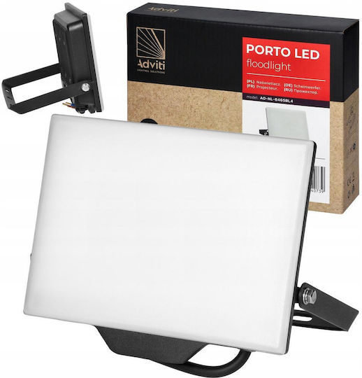 Adviti Στεγανός Προβολέας LED 50W Φυσικό Λευκό 4000K IP65