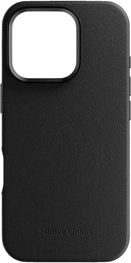 Native Union Back Cover Leather Black (iPhone 16)