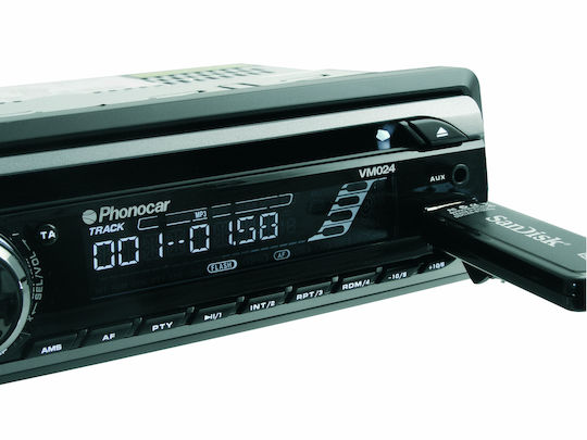 Phonocar VM 024 Ραδιόφωνο Αυτοκινήτου 1 DIN (Bluetooth/USB/CD)
