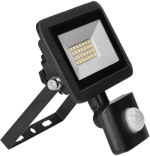 Orno Waterproof LED Flood Light 20W Natural White 4000K with Motion Sensor IP44